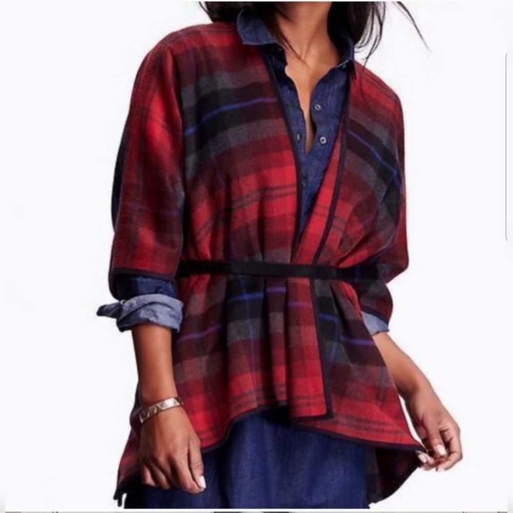 XL/XXL Plaid Poncho
